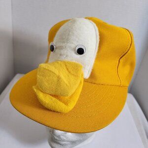 DUCK Vintage Hat Snapback 80s Cap Retro Dad Trucker yellow funny Unique